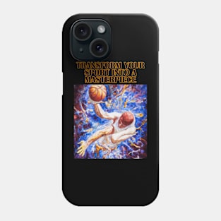 Basketball Player Digital Oil Painting Motivating Message Phone Case