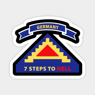 7th United States Army  w 7 Steps Hell w Scroll Magnet