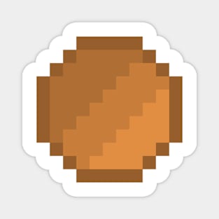 Bronze Coin Pixel Art Magnet