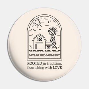 Line Art Homestead Pin