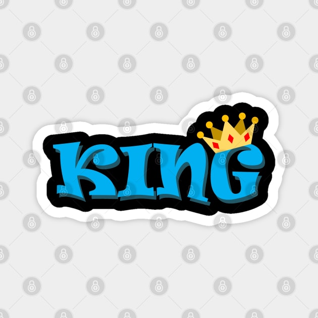King With Gold Crown Magnet by inotyler