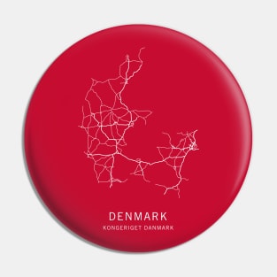 Denmark Road Map Pin