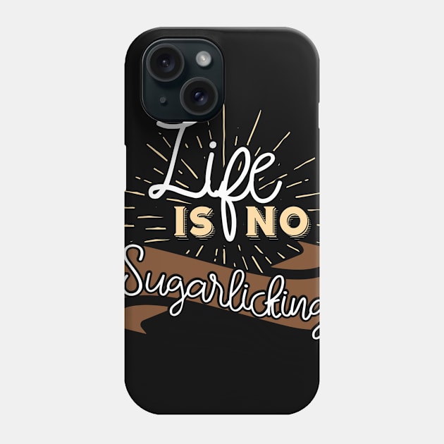 Sugar Licking Denglish Wordplay Saying Funny Gift Phone Case by Schimmi