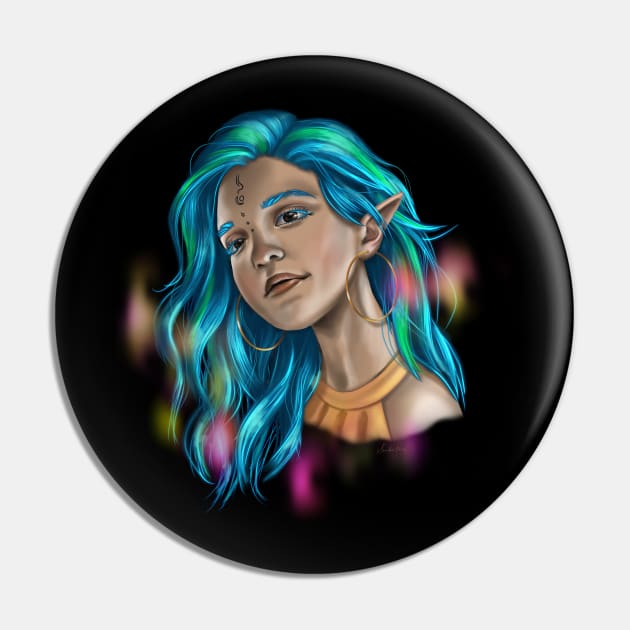 Elven Girl Pin by Perezart99