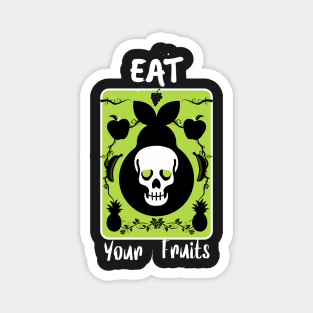 Copy of Scary Pear skull Eat your Fruits Halloween Magnet