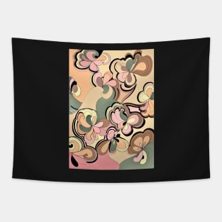 retro 70s pastel art deco velvet print Tapestry