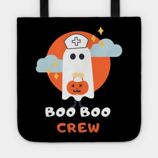 Boo Boo Crew funny Nurse Halloween ghost in Nurse hat design Tote