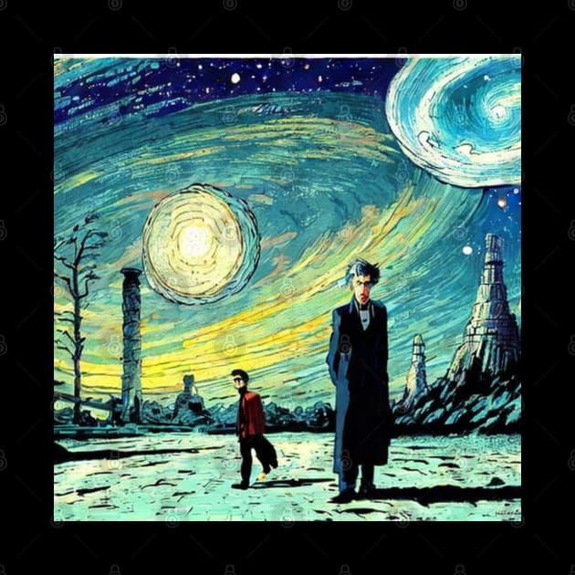 Doctor in Van Gogh Starry Night Scenery by DaysuCollege