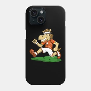 Horse as Soccer player at Soccer with Soccer shoes Phone Case