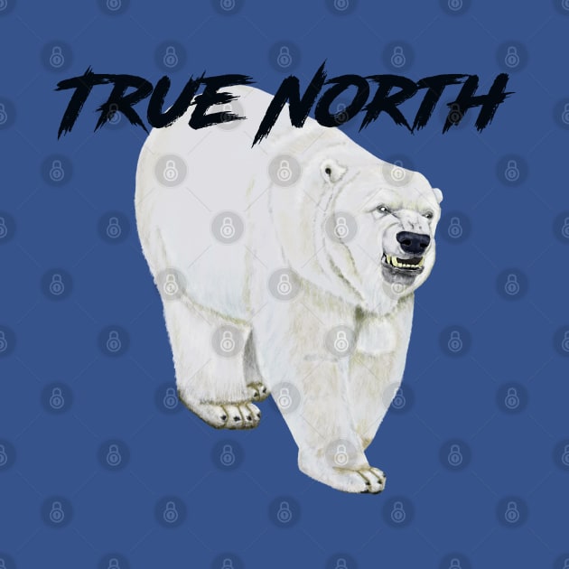 Angry Polar Bear in the True North by Brushes with Nature