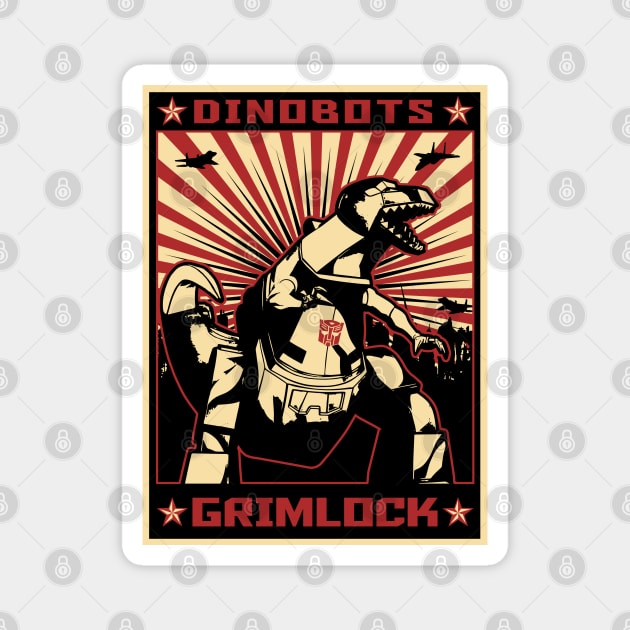 GRIMLOCK - Propaganda poster Magnet by ROBZILLA