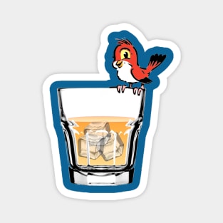 Cocktail Series - Whiskey Bird on the rocks Magnet