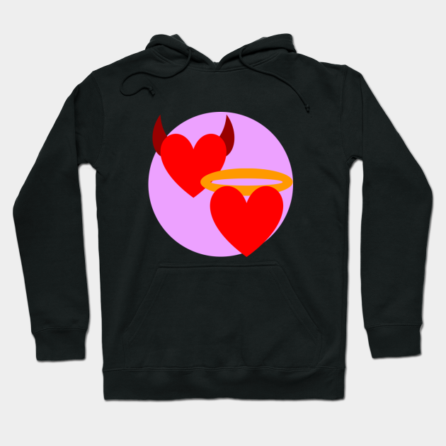 devil and angel heart hoodie