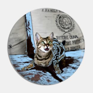 Savannah Cat / Swiss Artwork Photography Pin