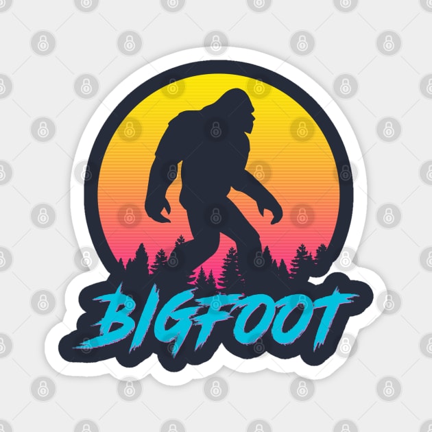 Retro 1980s Bigfoot Sasquatch Magnet by GWENT