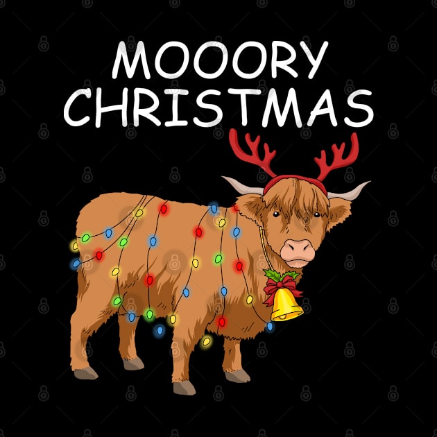 Scottish Highland Cow Women Cow Gifts Moory Christmas by PomegranatePower