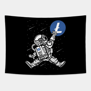 Astronaut Litecoin Lite Coin LTC To The Moon Crypto Token Cryptocurrency Wallet Birthday Gift For Men Women Kids Tapestry