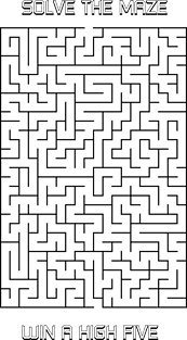 Solve The Maze, Win A High Five Magnet