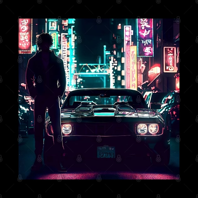 Classic Charger in Neon Lights by HSDESIGNS