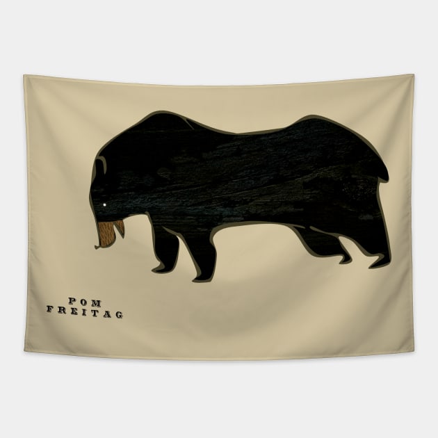 Black bear : Tapestry by Annie Pom Freitag