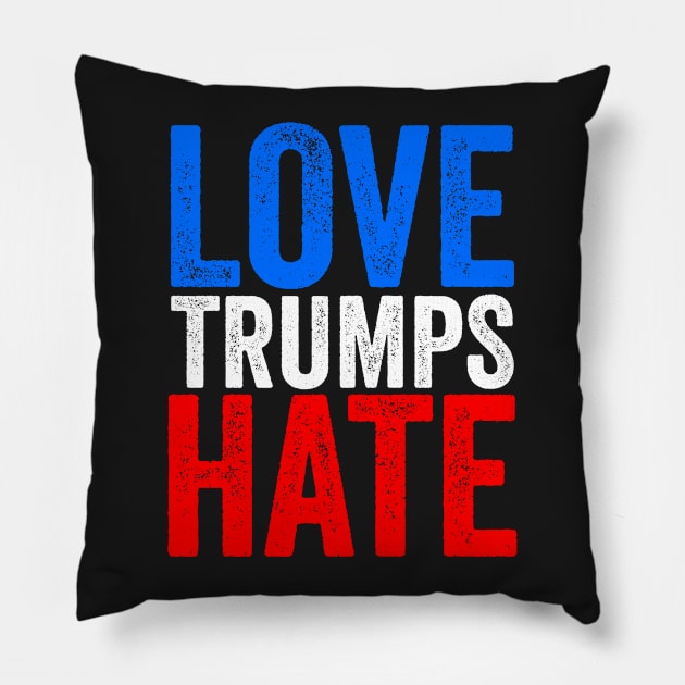 Love Trumps Hate Pillow by Kyandii