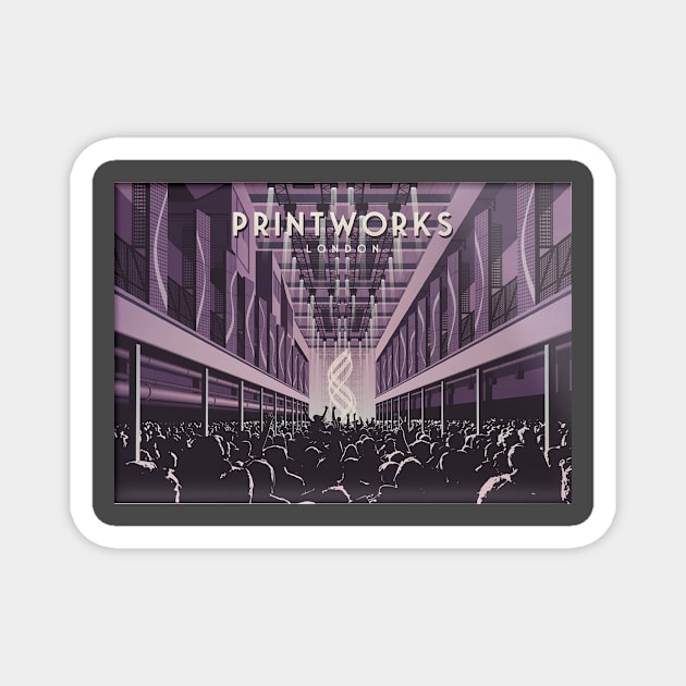 Printworks Nightclub Magnet by brizzaleave