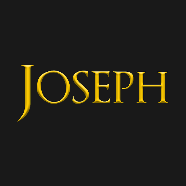Joseph Male Name Gold On Dark by funfun
