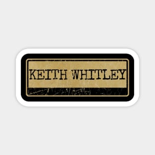 Aliska text black retro - Keith Whitley Magnet