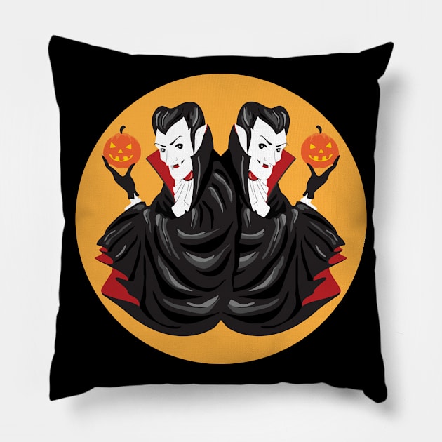 Halloween Dire Vampire Pillow by designdaking