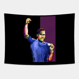 Drogba In Pop Art Tapestry