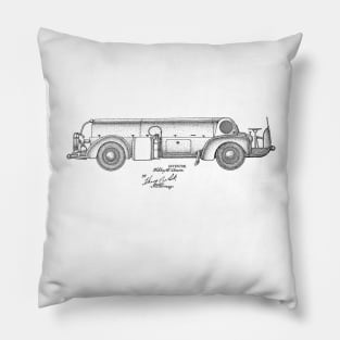 Service Motor Truck Vintage Patent Drawing Pillow