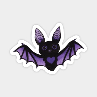 Cute Purple Bat Magnet