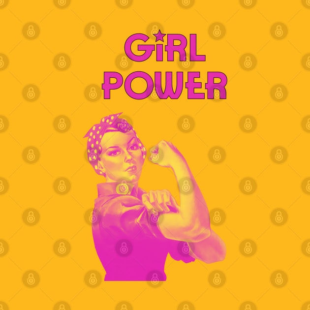 Girl power - We can do it feminist quote (pink) by punderful_day