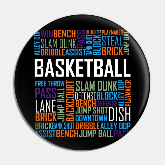 Basketball Lovers Gift Pin by LetsBeginDesigns