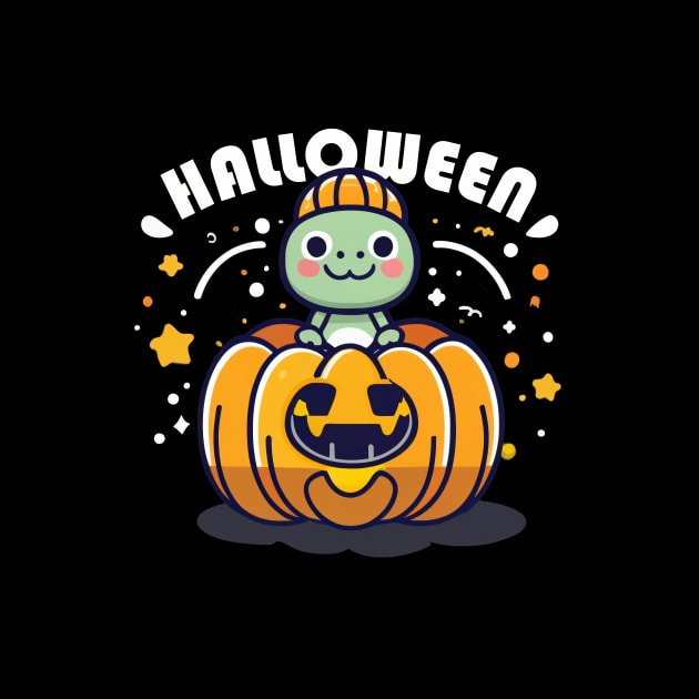 Kawaii Happy Halloween Dinosaur T-Rex by fupi