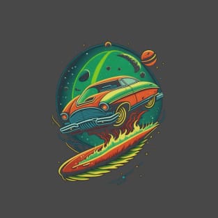 Playful car in space T-Shirt