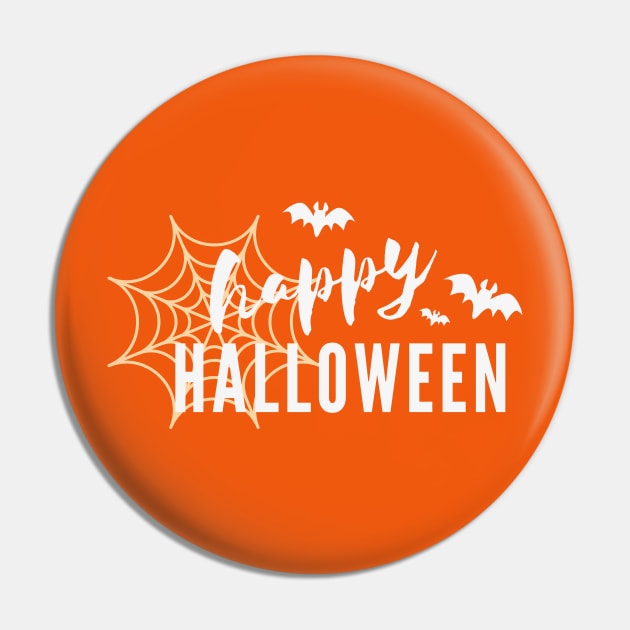 Happy Halloween Orange Pin by Food in a Can