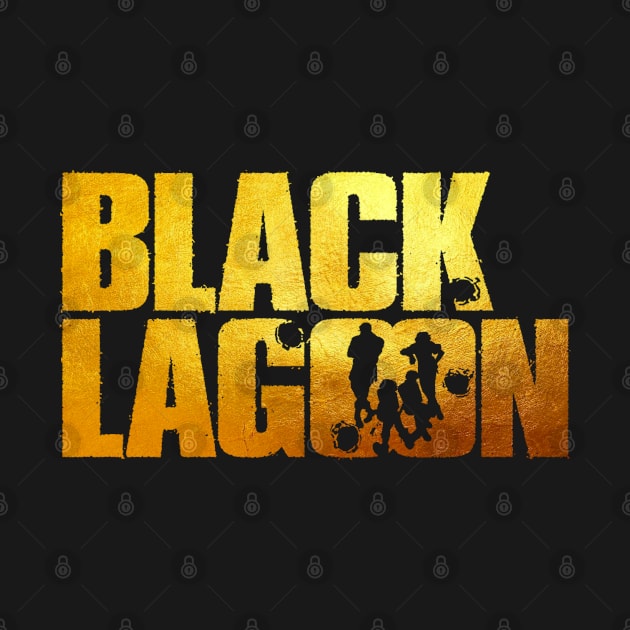 Black Lagoon Logo Gold by mediokerstudio_