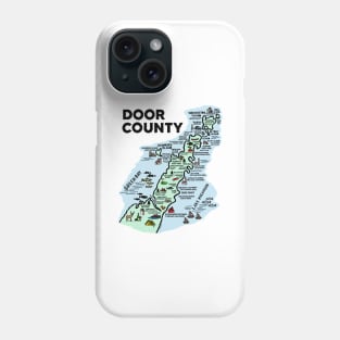 Door County Map Phone Case