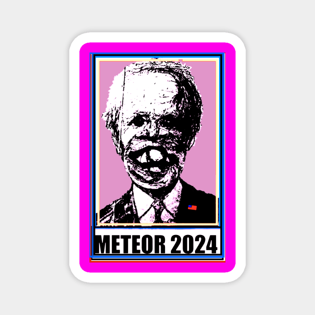 Vote Meteor 2024 in Sweet Pink Magnet by Gilmore