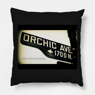 Orchid Avenue1, Hollywood, California by Mistah Wilson Pillow