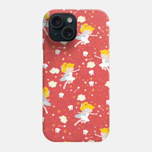 Tooth Fairies Red Phone Case by Sandra Hutter Designs