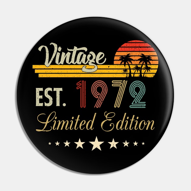 Vintage Est 1972 Limited Edition Birthday Pin by Kokomo