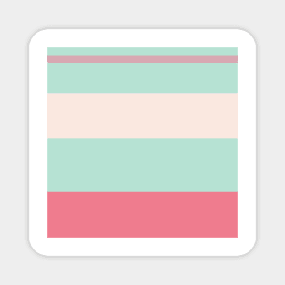 A gentle variation of Pale Chestnut, Powder Blue, Misty Rose and Carnation stripes. Magnet