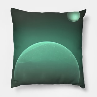 Abstract of green planet Pillow