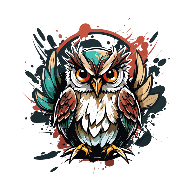 Graffiti Paint Owl Bird Creative by Cubebox