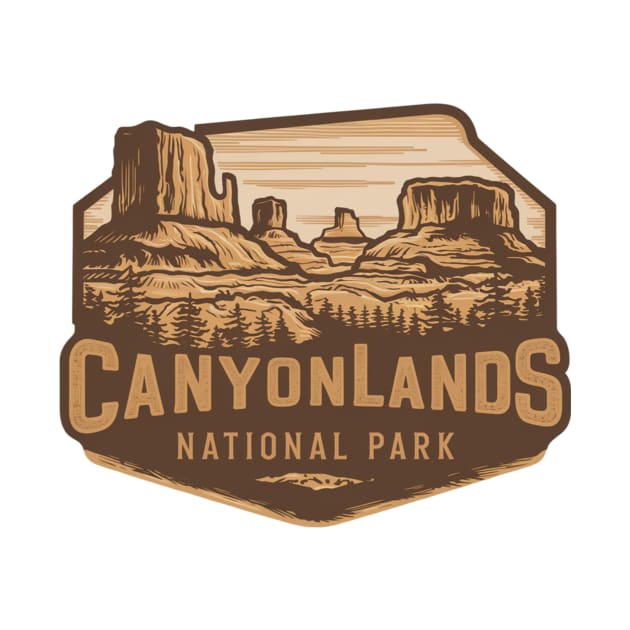 Retro Canyonlands National Park Emblem by Perspektiva