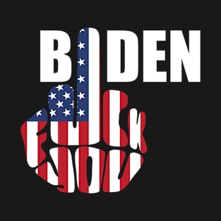 Fuck You Biden Middle USA Flag T-Shirt