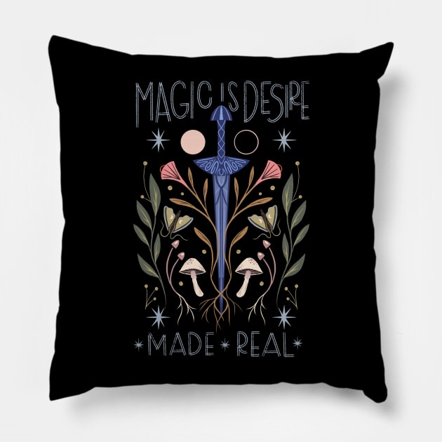 Magic is Desire Made Real Pillow by Off The Hook Studio