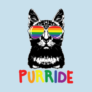 Purride LGBT Gay Pride Cat Lover Kitty T-Shirt